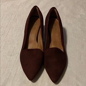 Clarks Burgundy Women's Flats